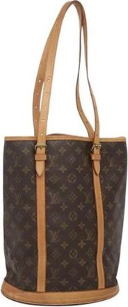 Louis Vuitton Tweedehands Canvas Louis Vuitton tassen - Dames - Vintage Shopper - Bruin - ONE Size - Leer - Vintage