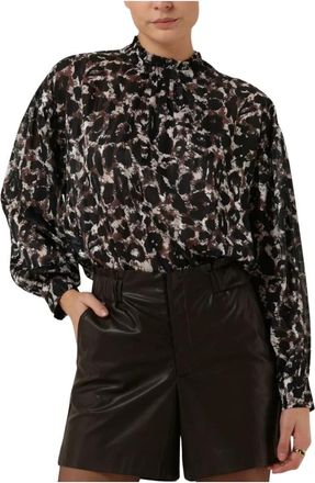 Silvian Heach Blusa/Tunica/Blouse - Dames - Blouses - Bruin - 4XS - Polyester - Overhemden
