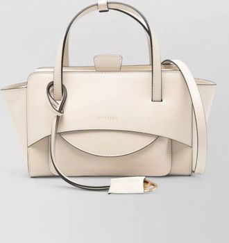 Hidesins calf leather small flap tote bag
