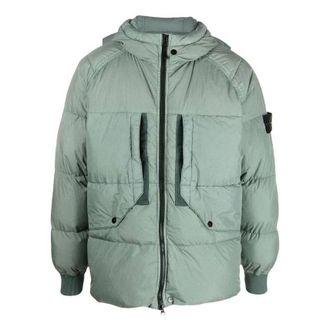 Stone Island Crinkle Reps Hooded Down Jacket Sage 791540723-V0055