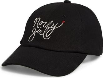 Nordstrom 125th Nordy Girl Adjustable Canvas Baseball Cap in Black at Nordstrom