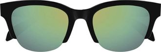 Alexander McQueen Green Mirror Square Ladies Sunglasses AM0406SA 002 54