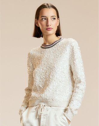 Cynthia Rowley Sequin Crewneck Sweater