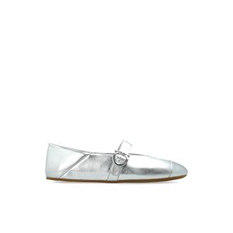 Ferragamo Dames, Schoenen, Grijs, Maat: 38 1/2 EU Leer