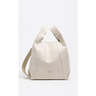 Bimba & Lola Medium Leather Paper Bag in Ivory at Nordstrom