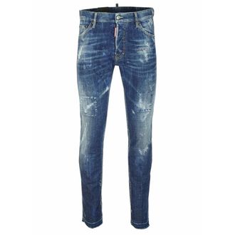 Dsquared2 Cool Guy Jean Blauwe Gerafelde Denim Broek