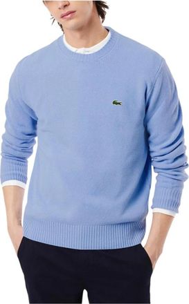 Lacoste Ronde Hals Lange Mouw Wollen Truien - Heren - Ronde hals truien - Blauw - XL - Wol - Truien & Vesten