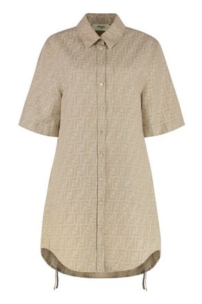 Fendi Linen-Cotton Blend Dress
