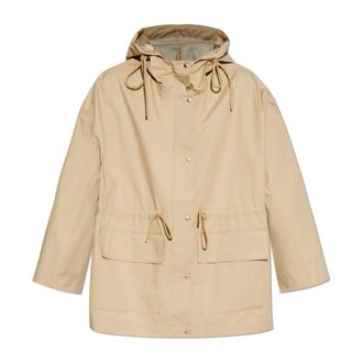 Moncler Parkas, female, Beige, Size: L Gaillon Hooded Parka