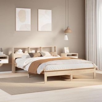 vidaXL Vidaxl - Estructura De Cama Sin Colch&oacute;n Madera De Pino Blanco 150x200 Cm