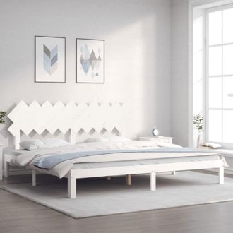 vidaXL Vidaxl - Estructura De Cama Sin Colch&oacute;n Madera Maciza Blanca 200x200 Cm