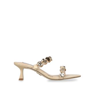 Steve Madden Womens Leather Annika Beige Sandals - Size UK 8