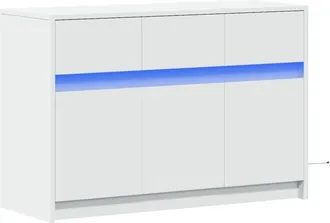 vidaXL Vidaxl - tv Cabinet with led White 91x34x61 cm Engineered Wood