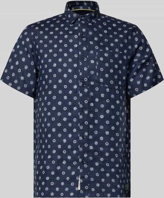 Scotch & Soda Regular Fit Leinenhemd mit Brusttasche in Marine, Gr&ouml;&szlig;e XXL