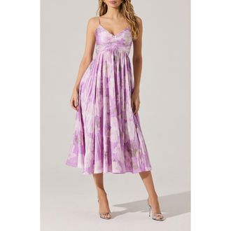 ASTR the Label Maeve Midi Dress in Purple Shadow Floral at Nordstrom Rack, Size X-Large
