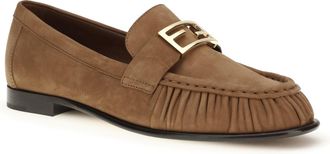 Fendi Womens Suede Loafers Brown Upper: Lambskin