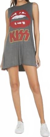 Lauren Moshi Deanna Kiss Lip Dress In Pigment Black