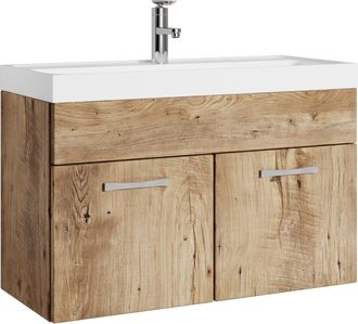 Badplaats Conjunto De Muebles De Ba&ntilde;o Paso 01 80 Cm - Roble Casta&ntilde;o - Mueb