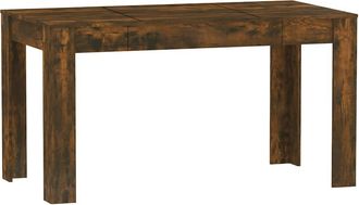 vidaXL Vidaxl - Mesa Comedor Madera Contrachapada Roble Ahumado 140x74,5x76 Cm