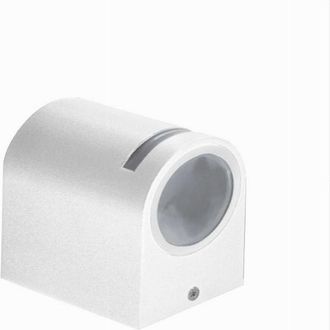 Trade Shop Trade Shop Traesio - Trade Shop - Applique Esterno Parete Facciate Giardino Lampada Muro Attacco Gu10 Ip54 Gn-wl061 - Blanco