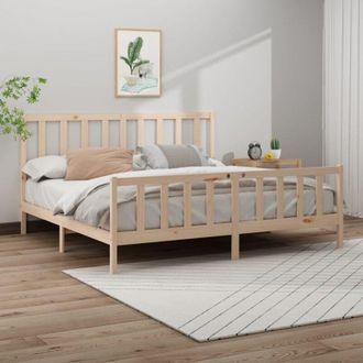 vidaXL Vidaxl - Estructura De Cama Sin Colch&oacute;n Madera Maciza De Pino 200x200 Cm