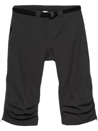 GR10K Canvas shorts met ceintuur - Grijs