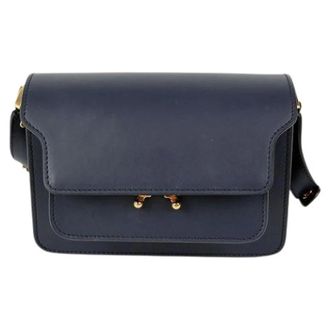 Marni Pre-owned Cross Body Bags, female, Blue, Size: ONE SIZE Pre-owned Trunk Mini Shoulder Crossbody Bag 01