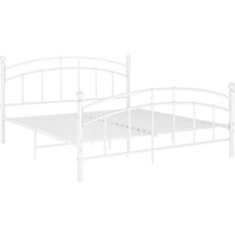 vidaXL Estructura De Cama Sin Colch&oacute;n Metal Blanco 180x200 Cm Vidaxl