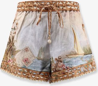 Zimmermann Shorts Mahon in lino multicolore - ZIMMERMANN - gender_Woman