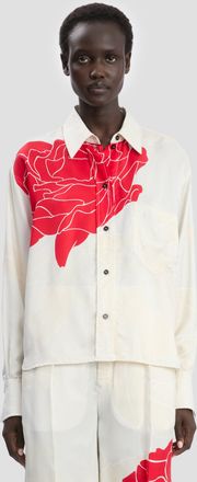Victoria Beckham Shirt In Red Floral Print 10