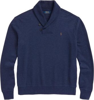 Polo Ralph Lauren Trui met sjaalkraag en knopen - Blauw