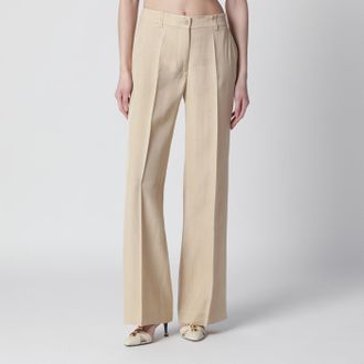 P.A.R.O.S.H. Pantalone color champagne in viscosa