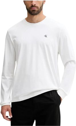 Calvin Klein Jeans Long Sleeve Tops - Heren - Longsleeves - Wit - 2XL - Tops