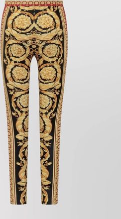 Versace leggings baroque stripe elastic waistband