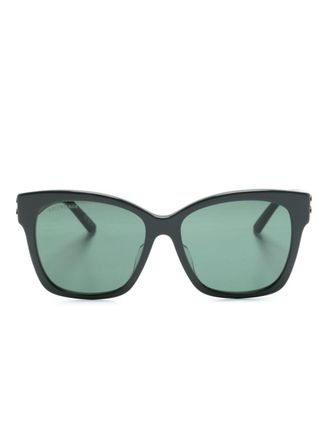 Balenciaga Dynasty square-frame sunglasses - women - Acetate - 57 - Green