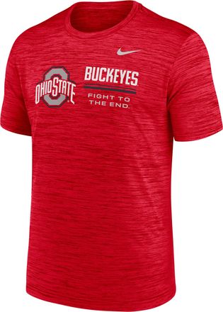 Nike Ohio State Sideline Velocity Nike Mens Dri-FIT College T-Shirt in Red | 02ER65NOH-PCW
