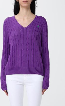 Polo Ralph Lauren Maglia a v in cotone con logo Polo Ralph Lauren