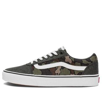 Vans Ward Low Top Casual Skate Shoes Gray Green Camouflage Gray Green Brown VN0A5HTSBLK