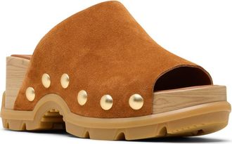 Sorel Roamn Slide Platform Sandal in Iced Tea/Gum 16 at Nordstrom, Size 10.5