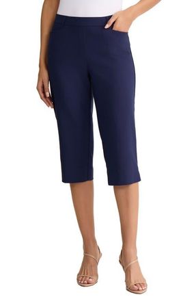 Jones New York Mid Rise Pedal Pusher Pants in Pacific Navy at Nordstrom, Size X-Small