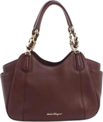Ferragamo Pre-owned Shoulder Bag - Dames - Vintage Schoudertas - Rood - ONE Size - Leer - Vintage
