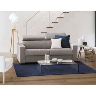 Talamo Italia Talamo Italia - Sofa cama Agrippina, Gran Sofá de 2 plazas, 100% Made in Italy, Sofá de salón con apertura giratoria, con reposacabezas ajustable y
