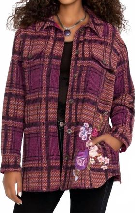 Johnny Was Georgiana Shirt Jacket In Emi Plaid