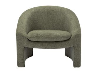 Vente-Unique Poltrona in Tessuto Verde - OSSANA