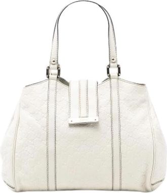 Gucci Pre-owned Handbags, female, White, Size: ONE SIZE Pre-owned The New Ladies Tote