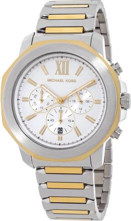 Michael Kors Oversized Prescott Chronograph Quartz White Dial Mens Watch MK9260
