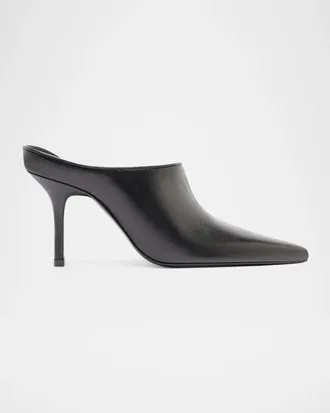 Schutz 85mm Abby Leather Mule Pumps