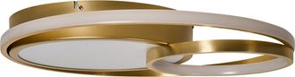 Beliani L&aacute;mpara De Techo Moderna Con Led Integrados De Metal Formas Geom&eacute;tricas Anillos Redondos Dorado Coquet
