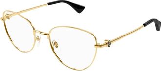 Cartier Accessoires, unisex, Geel, ONE Size, Ct 0490O Cat-eye montuur