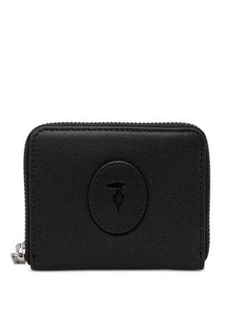 Trussardi Portemonnee met logopatch - Zwart